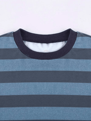 Vintage Striped Pullover Sweatshirt Sweatshirts & Hoodies L