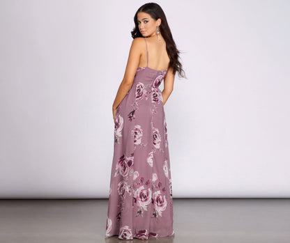 Hila Floral Chiffon A-Line Dress