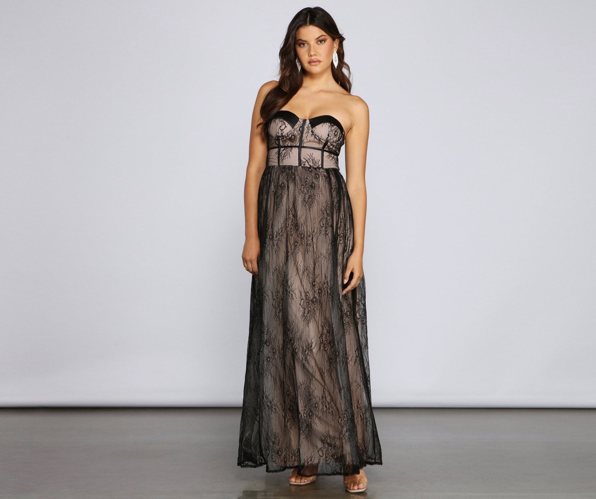 Laurel Formal Lace Illusion Corset Dress Ins Street