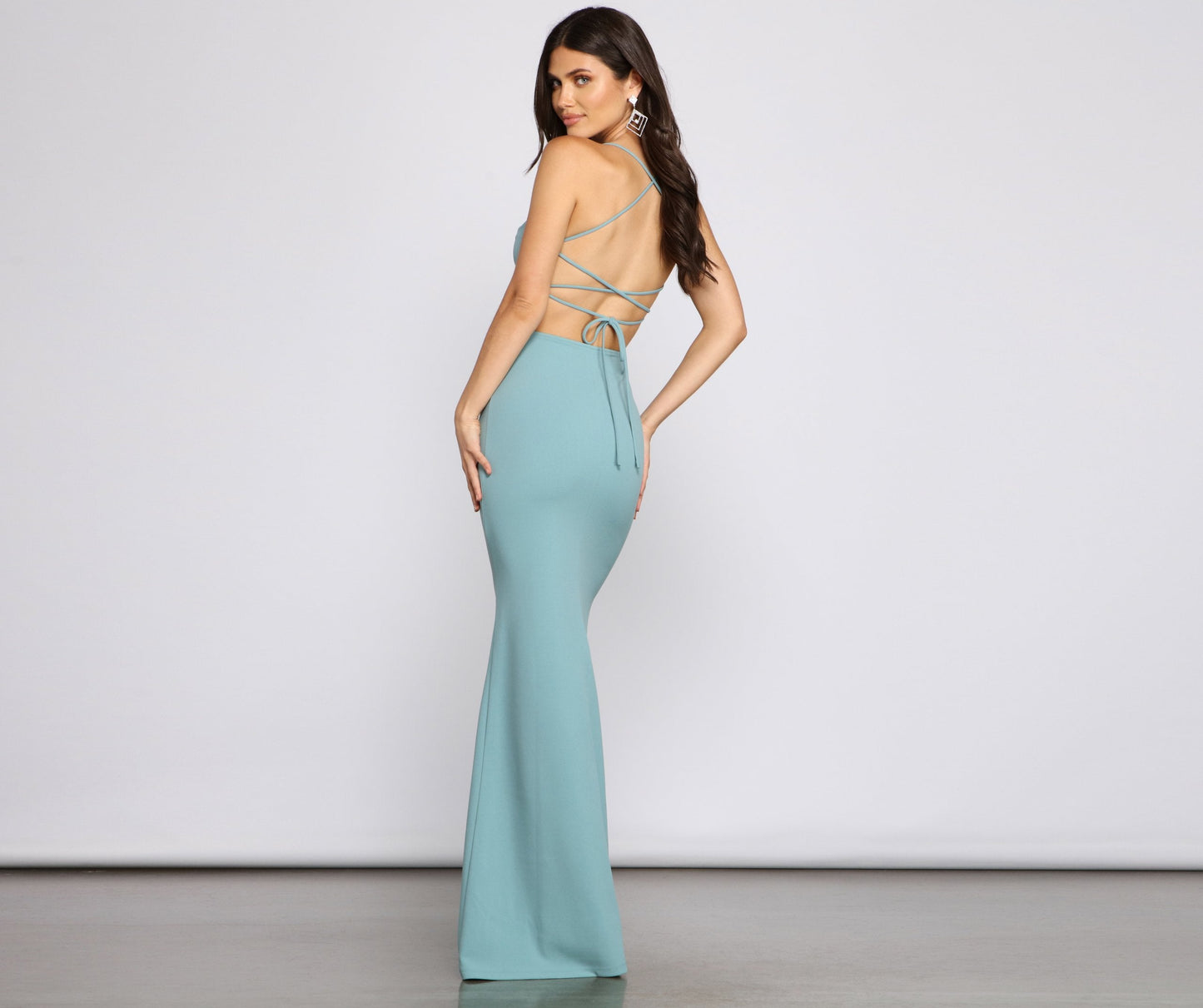 Claudette Formal Lace-Up Mermaid Dress