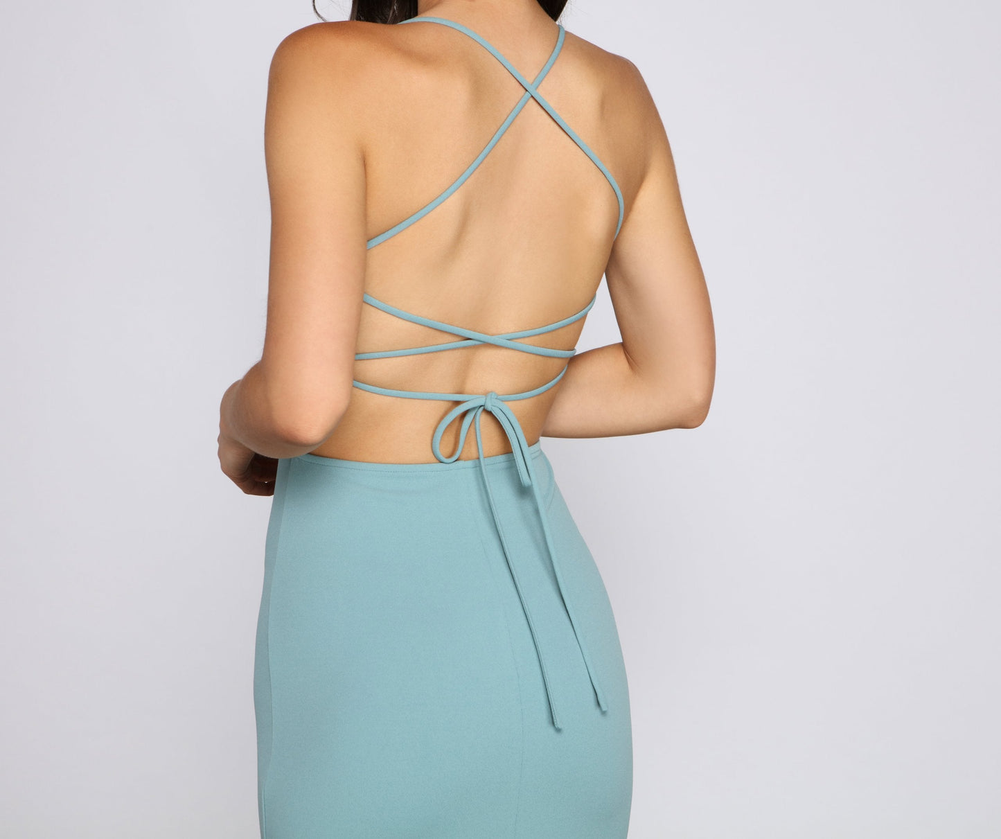 Claudette Formal Lace-Up Mermaid Dress