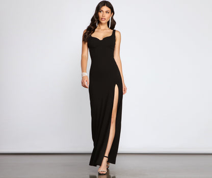 Layla Sleeveless High-Slit Formal Dress Ins Street