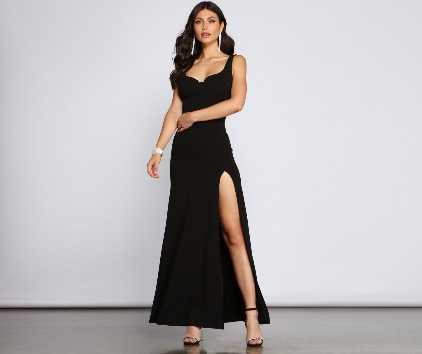 Layla Sleeveless High-Slit Formal Dress