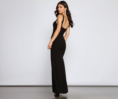 Layla Sleeveless High-Slit Formal Dress