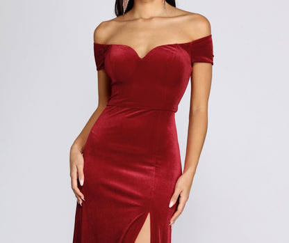 Shania Formal Velvet Sweetheart Dress