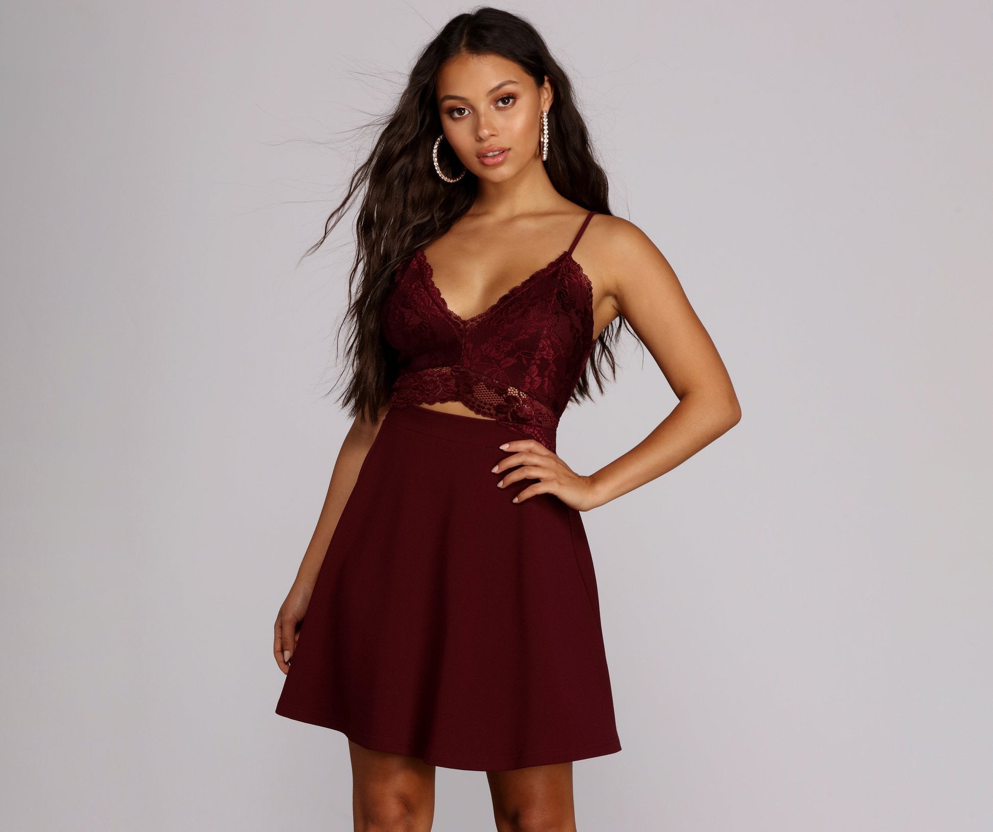 Lavish In Lace Skater Dress Ins Street