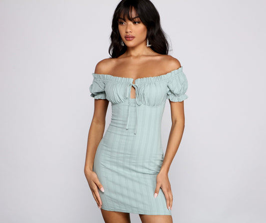 So Fab Ruffled And Smocked Mini Dress Ins Street