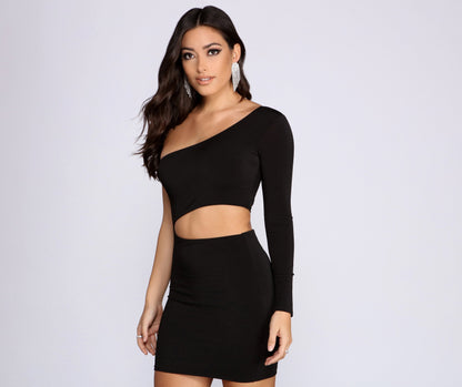 Cut Out For This One Shoulder Mini Dress Ins Street