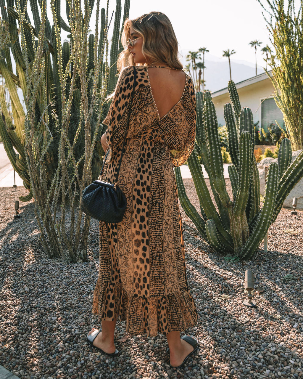 Boujee Bengal Kimono Slit Maxi Dress - FINAL SALE