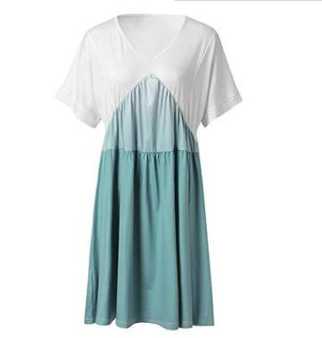 Carmen Pocketed Colorblock Babydoll Dress - Sage