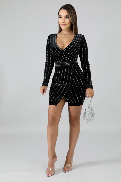 Alexa Velvet Wrap Dress