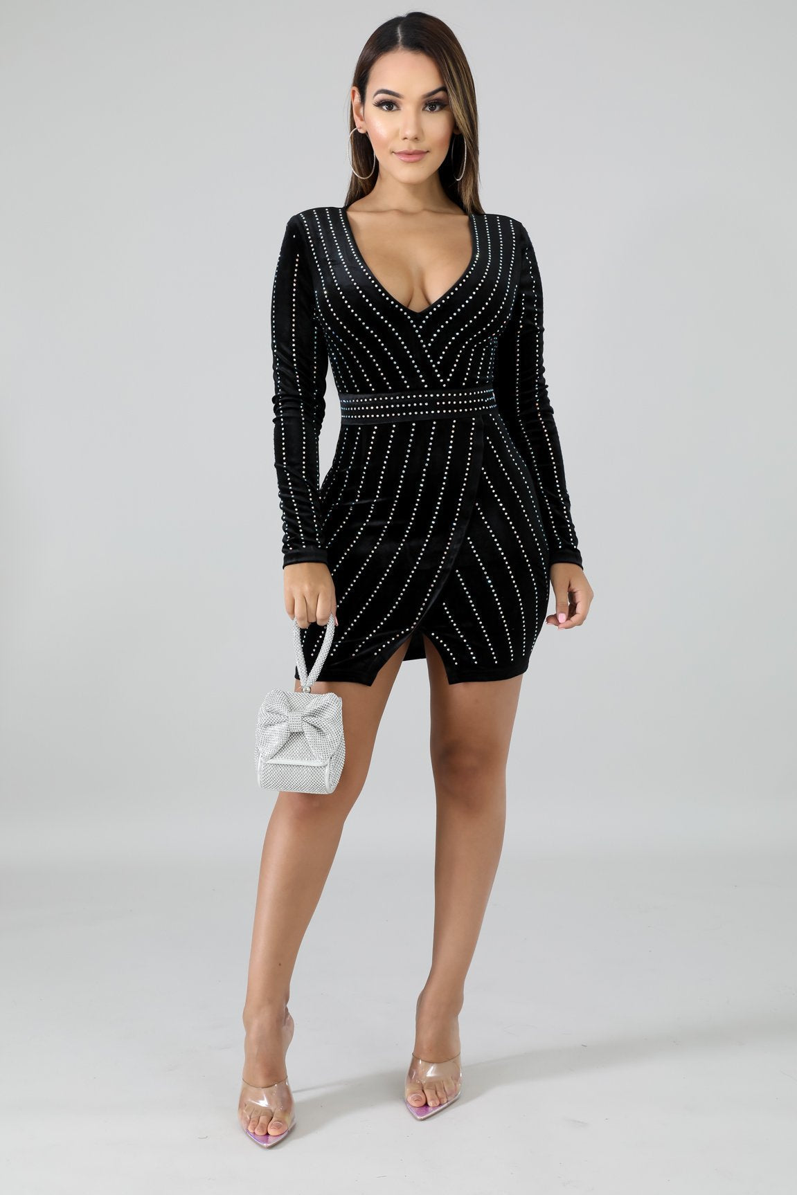 Alexa Velvet Wrap Dress