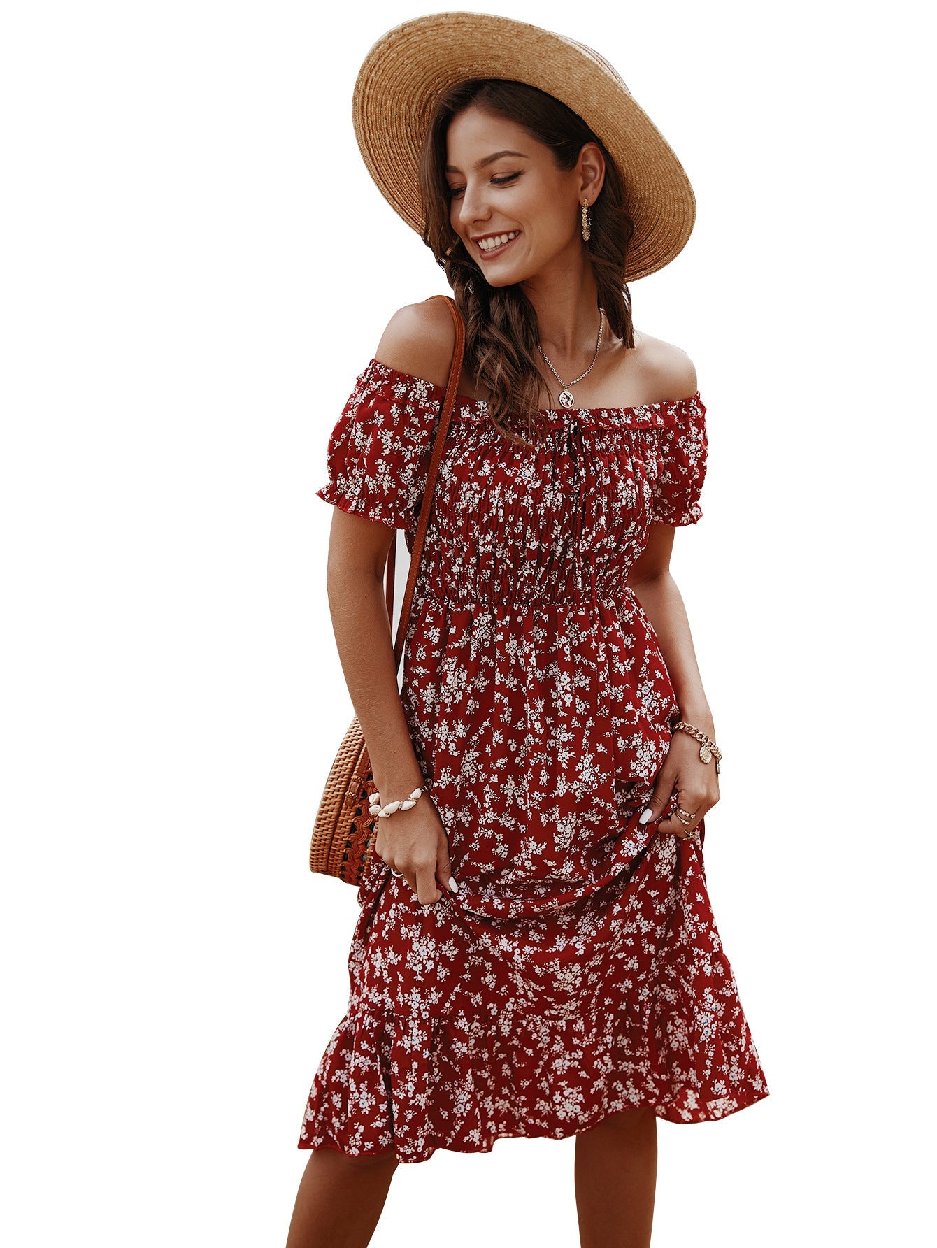 Hayes Floral Off The Shoulder Maxi Dress