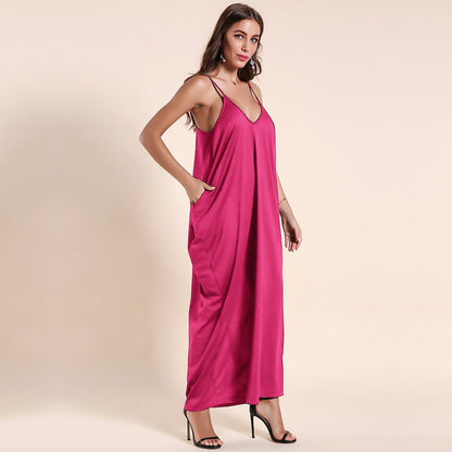 Olivian Pocketed Maxi Dress - Magenta