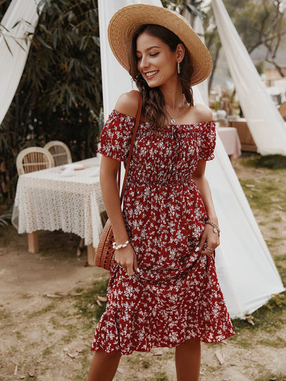 Hayes Floral Off The Shoulder Maxi Dress