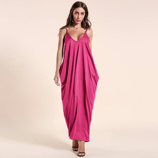 Olivian Pocketed Maxi Dress - Magenta