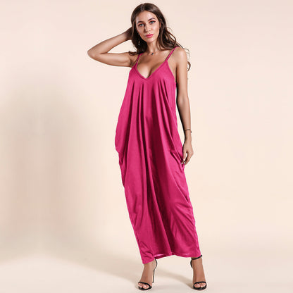 Olivian Pocketed Maxi Dress - Magenta