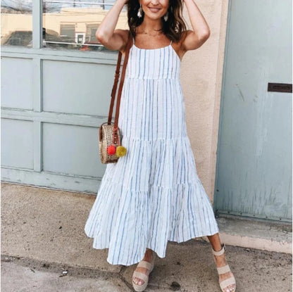 Lights Down Low Tiered Tassel Midi Dress