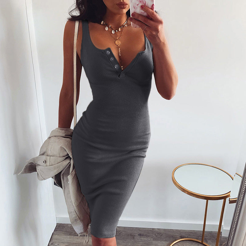 Gisella Knit Midi Dress - Dark Olive