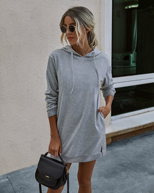 Gilly Pocketed Long Sleeve Knit Dress Ins Street