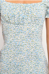 Floral Sweetheart Mini Dress - Sage