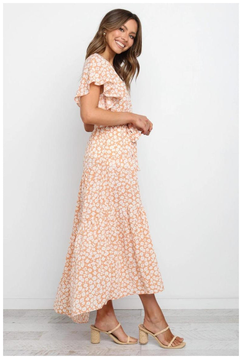 Floral  Maxi Dress - Marigold