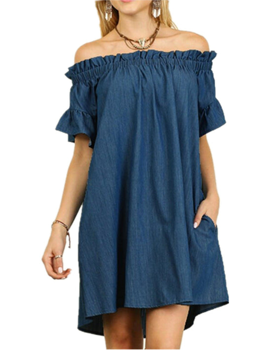 Booth Cotton Pocketed Puff Sleeve Dress