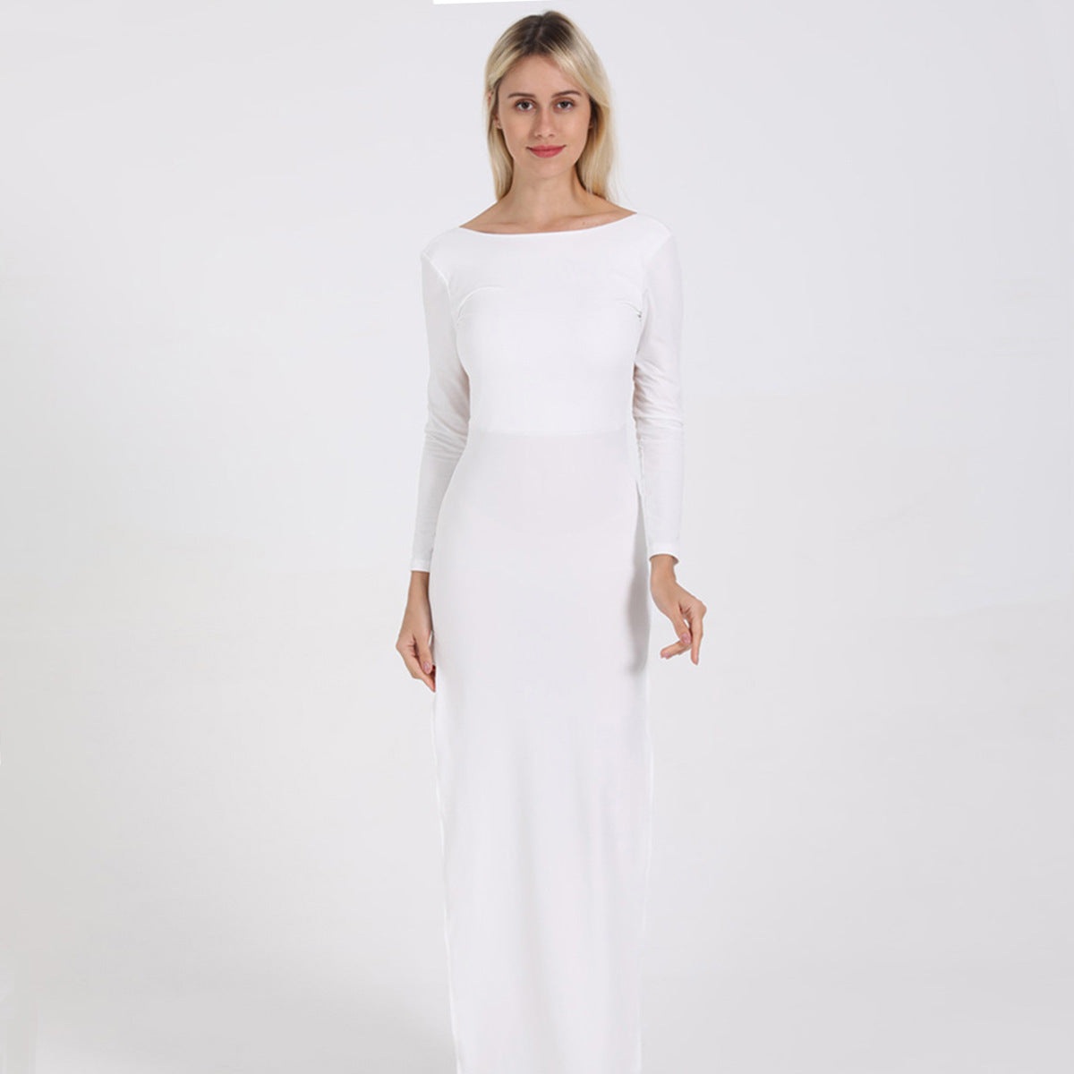 Poise Cotton Open Back Midi Dress - White - FINAL SALE