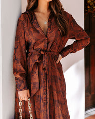 Halina Pocketed Button Down Midi Dress