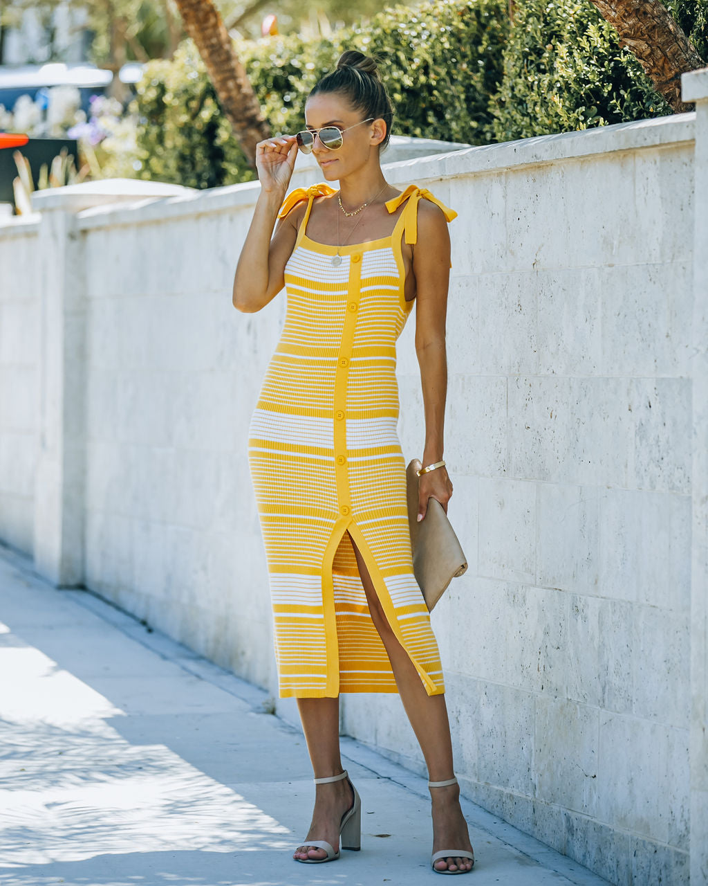 Ava Striped Knit Midi Dress - FINAL SALE