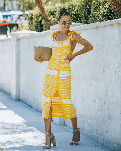 Ava Striped Knit Midi Dress - FINAL SALE