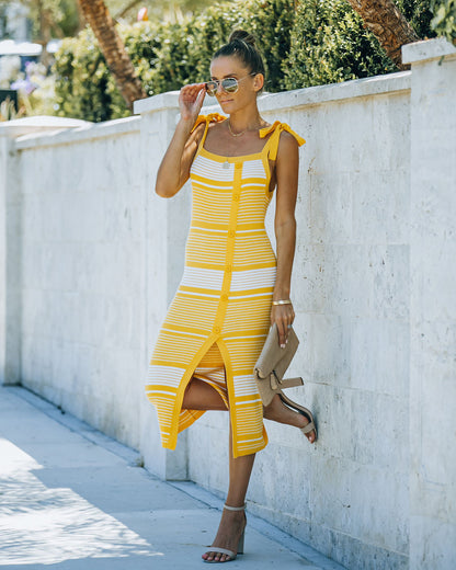 Ava Striped Knit Midi Dress - FINAL SALE