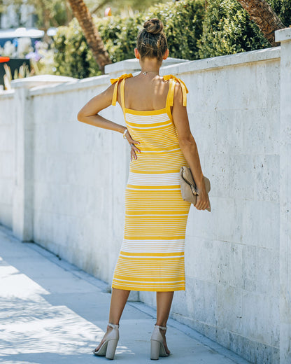 Ava Striped Knit Midi Dress - FINAL SALE