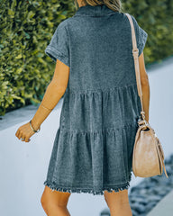 Madden Button Down Denim Shirt Dress