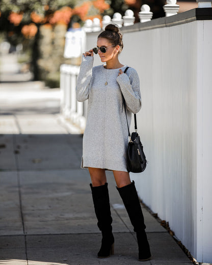 Smoky Mountain Sweater Dress - Grey