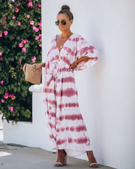 Estancia Adjustable Tie Dye Kimono Maxi Dress