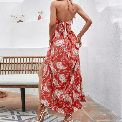 Serendipity Printed Cutout Maxi Dress