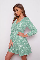 Cassy Metallic Detailed Mini Dress - Teal - FINAL SALE