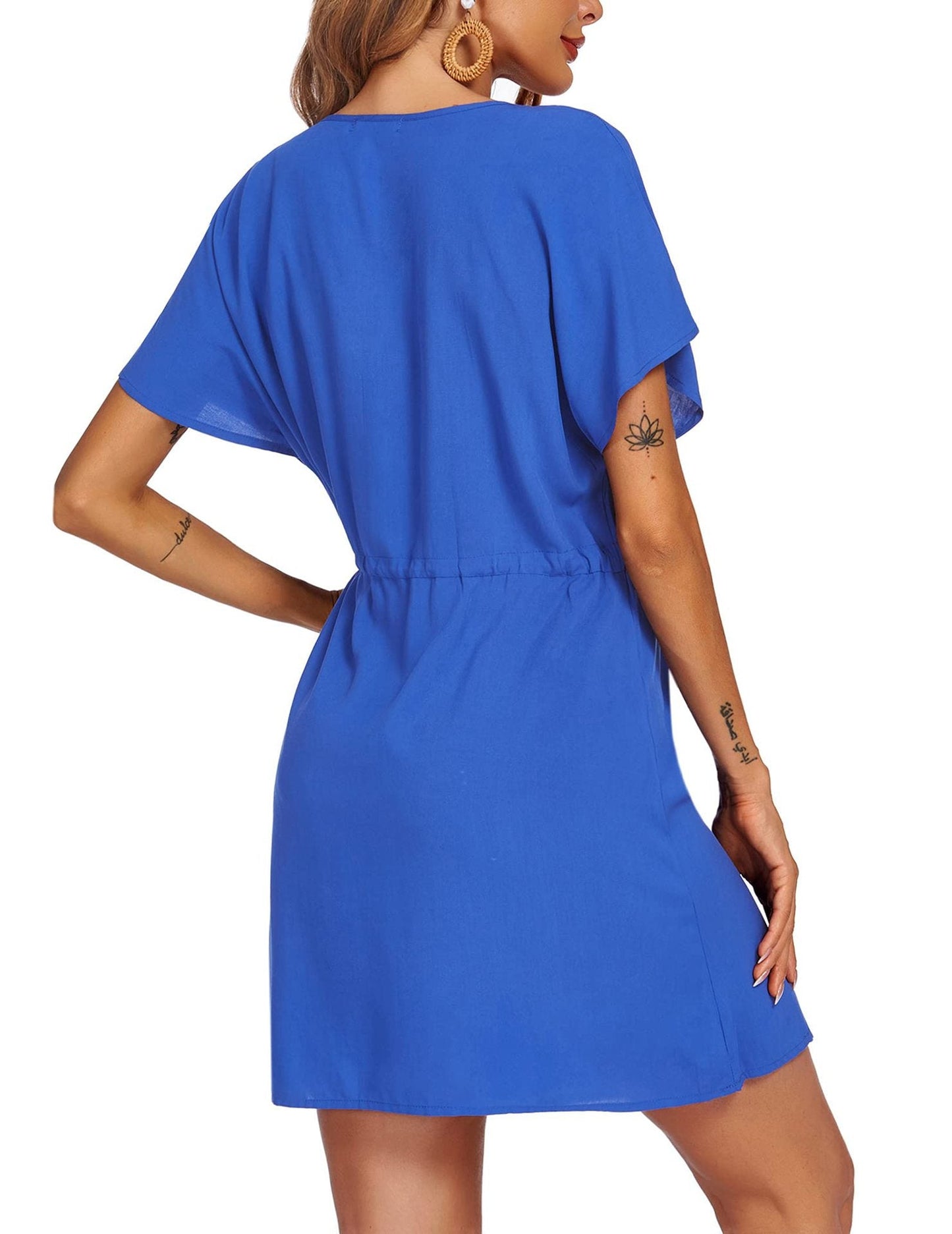 Chante Satin Drape Dress - Cobalt Blue - FINAL SALE