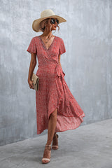 Knox Paisley High Low Ruffle Maxi Dress - FINAL SALE