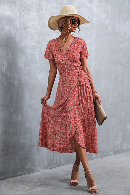 Knox Paisley High Low Ruffle Maxi Dress - FINAL SALE