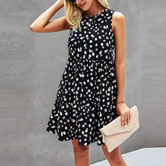 Karsyn Printed Smocked Mini Dress - Navy Off White