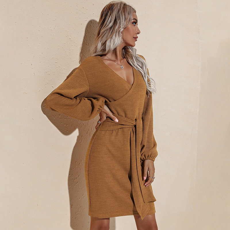 Rebecca Drape Knit Sweater Dress - FINAL SALE