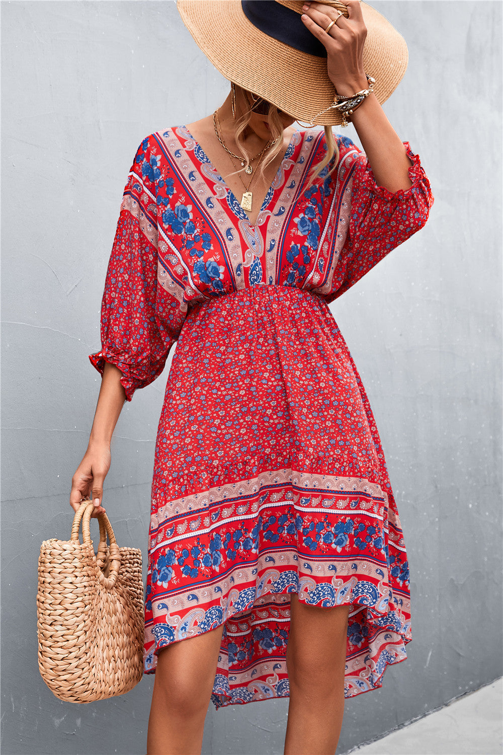 Maximus Printed Button Down Dress