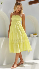 Limoncello Ruffle Tiered Maxi Dress
