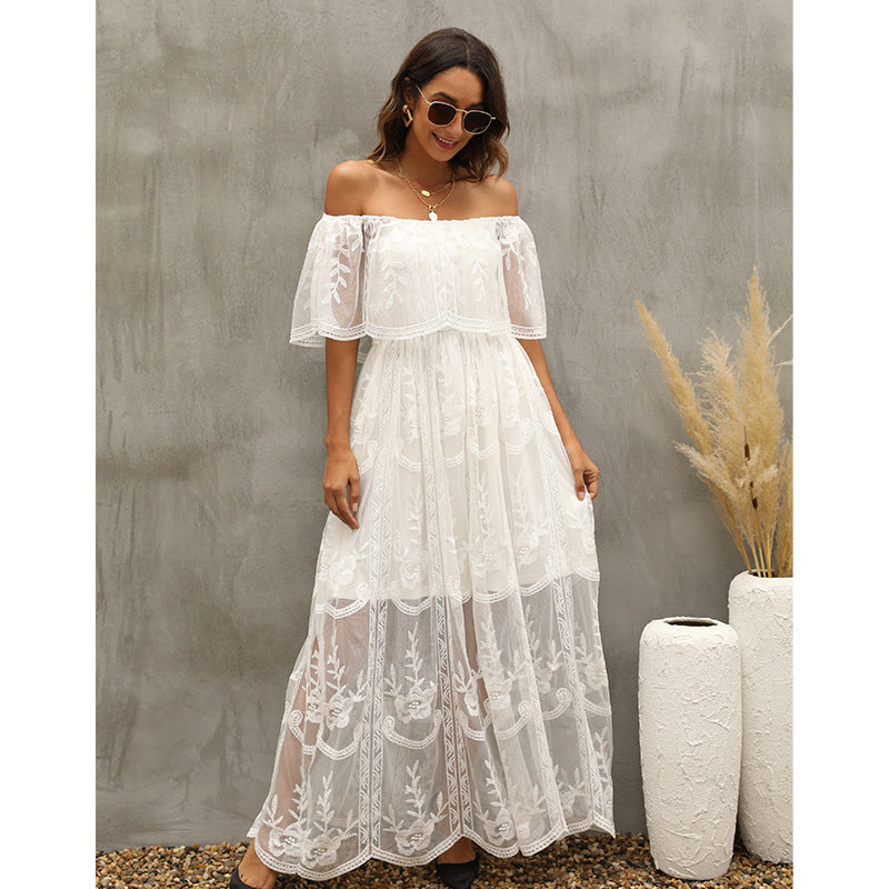 Our Together Is Forever Off The Shoulder Lace Maxi Dress