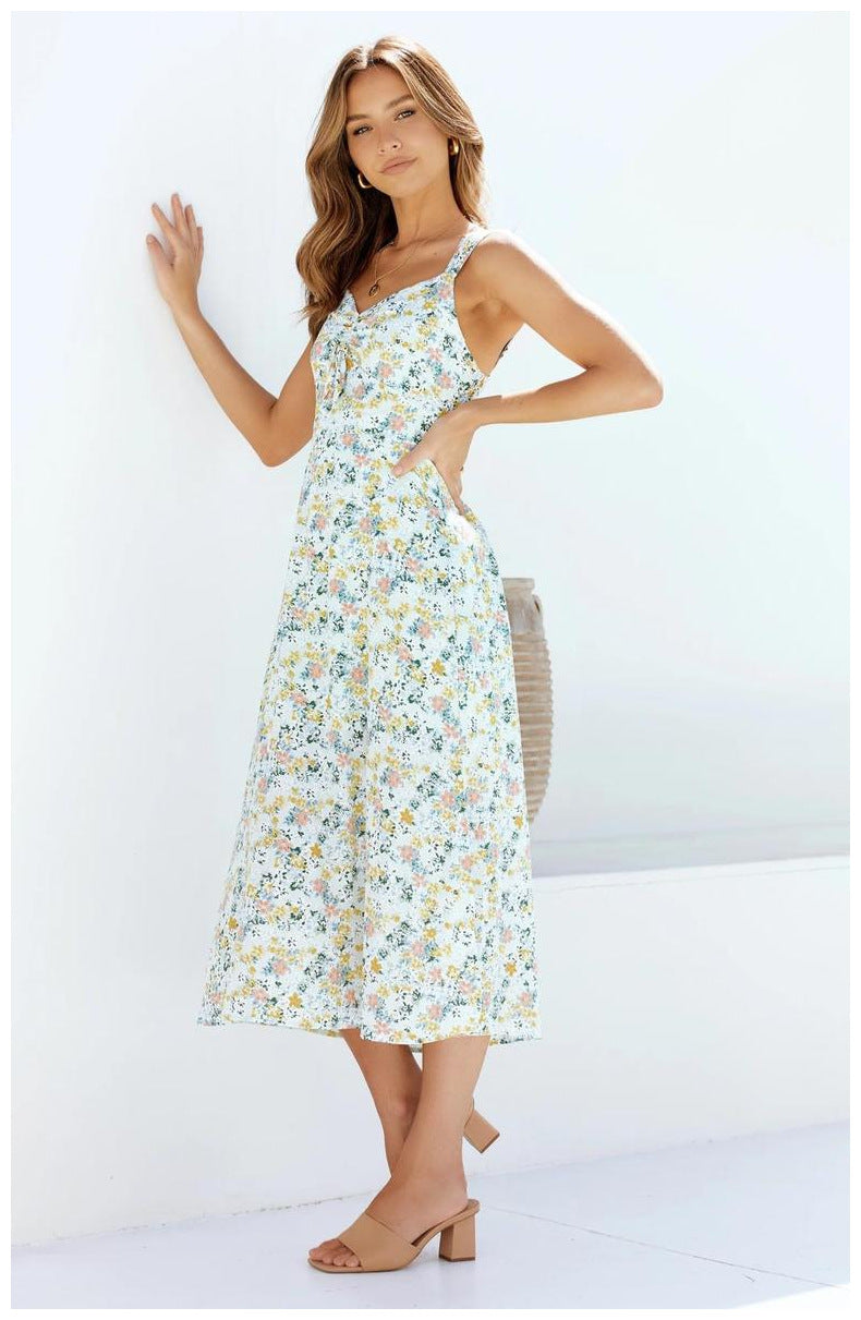 Loved By You Floral Midi Dress - Ivory