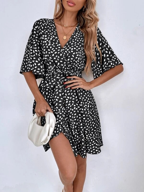 I Wonder Textured Button Down Dress