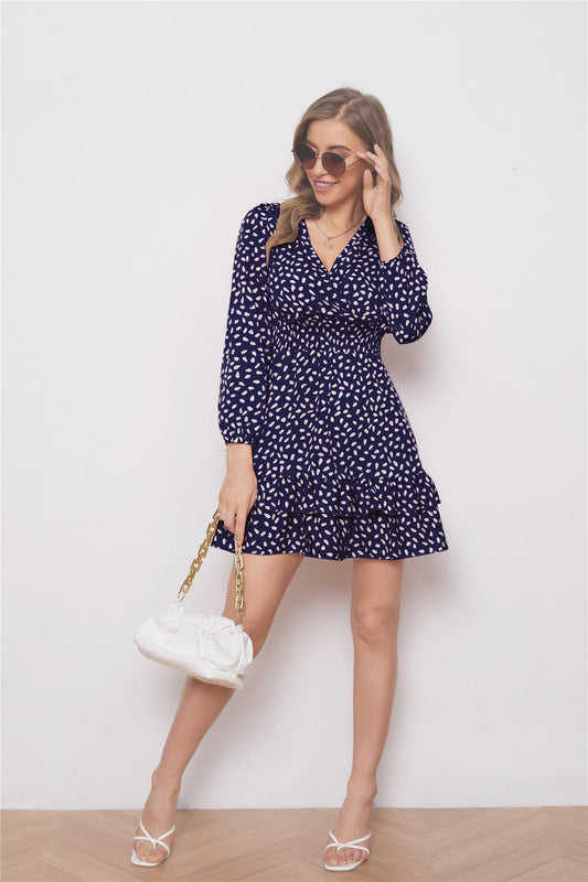 Delaney Smocked Polka Dot Ruffle Dress