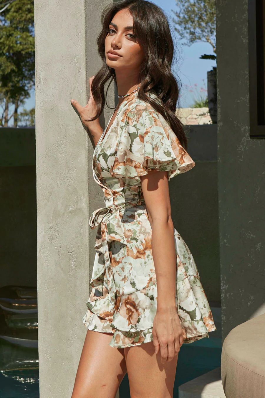 But Better Floral Satin Wrap Dress - FINAL SALE